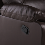 3-Sitzer Sofa Kunstleder braun verstellbar BERGEN