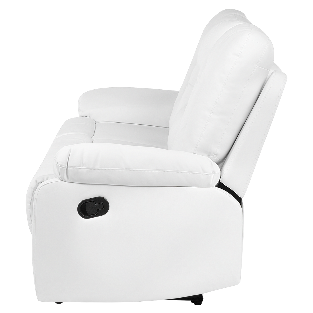 3-Sitzer Sofa Kunstleder weiss verstellbar BERGEN