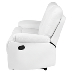 3-Sitzer Sofa Kunstleder weiss verstellbar BERGEN