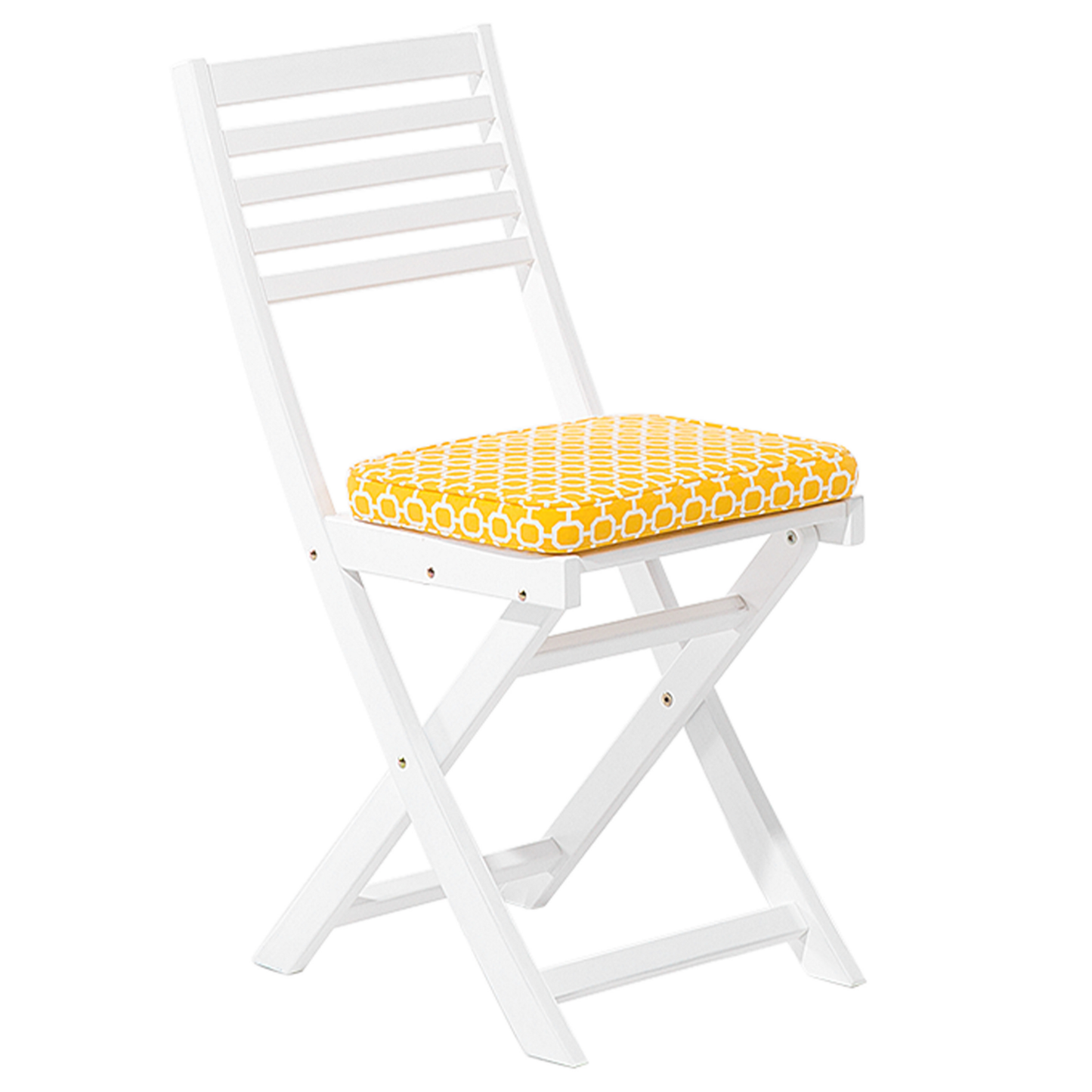 Bistro Set inkl. Kissen klappbar FIJI Holz Weiss