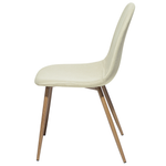 Esszimmerstuhl 2er Set Stoff Helles Beige BRUCE