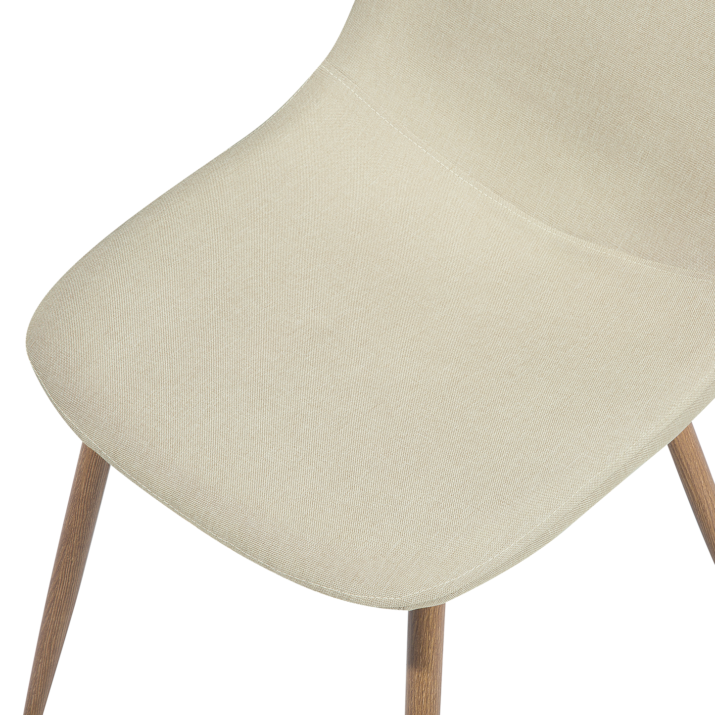 Esszimmerstuhl 2er Set Stoff Helles Beige BRUCE