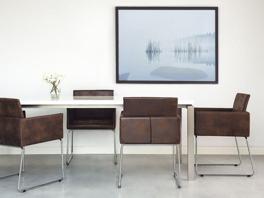 Esszimmerstuhl Polsterbezug dunkelbraun 2er Set GOMEZ