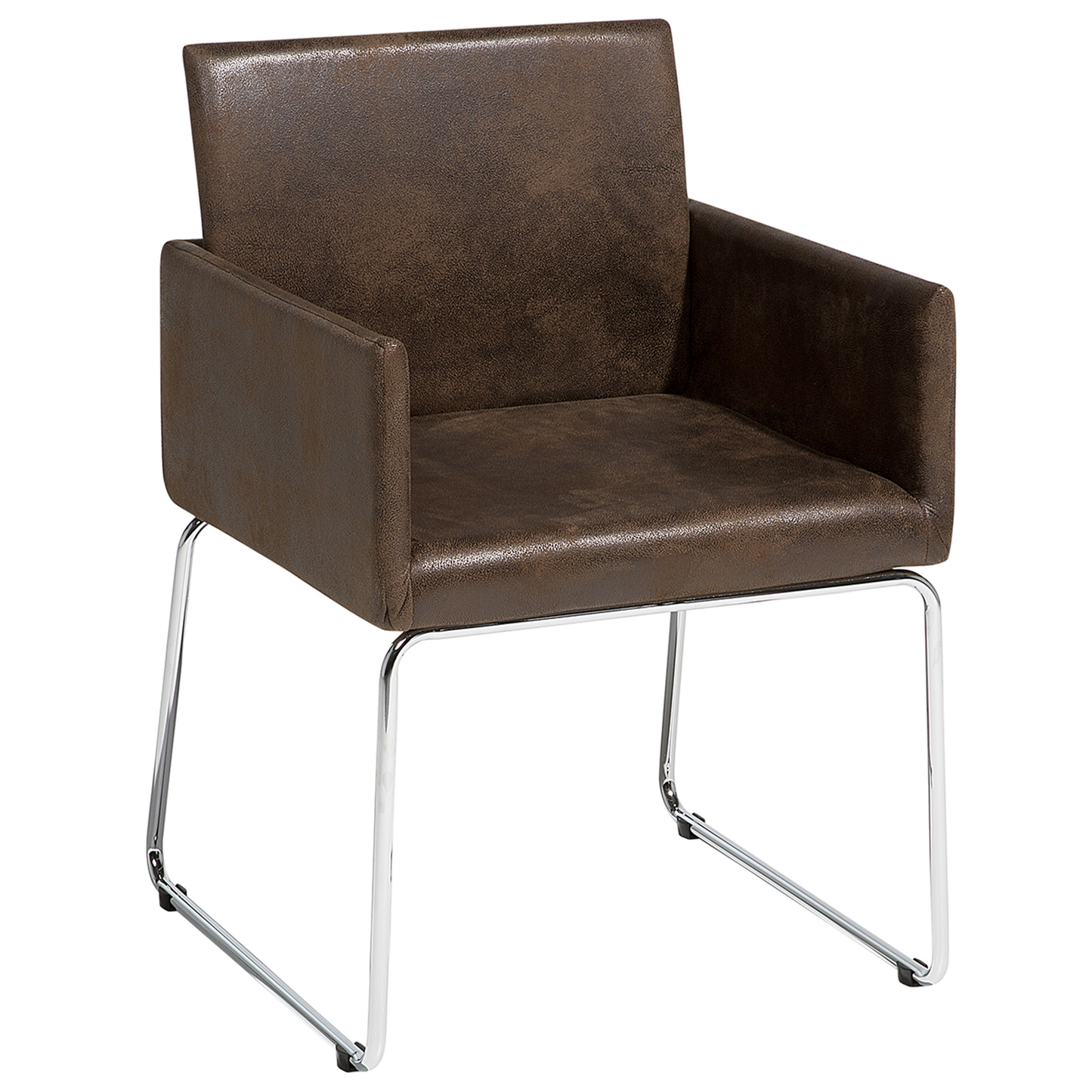 Esszimmerstuhl Polsterbezug dunkelbraun 2er Set GOMEZ