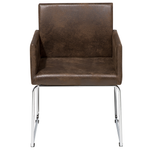 Esszimmerstuhl Polsterbezug dunkelbraun 2er Set GOMEZ