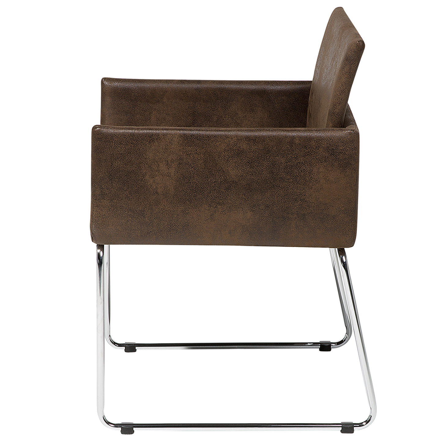 Esszimmerstuhl Polsterbezug dunkelbraun 2er Set GOMEZ