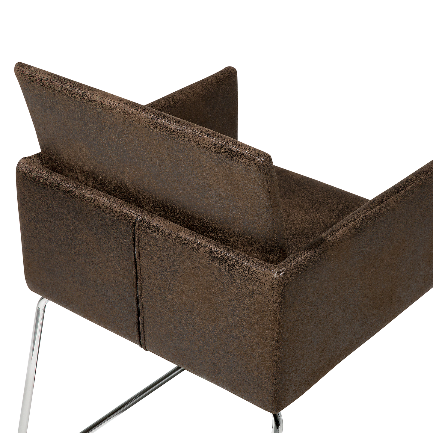 Esszimmerstuhl Polsterbezug dunkelbraun 2er Set GOMEZ