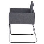 Esszimmerstuhl 2er Set Stoff Dunkelgrau GOMEZ