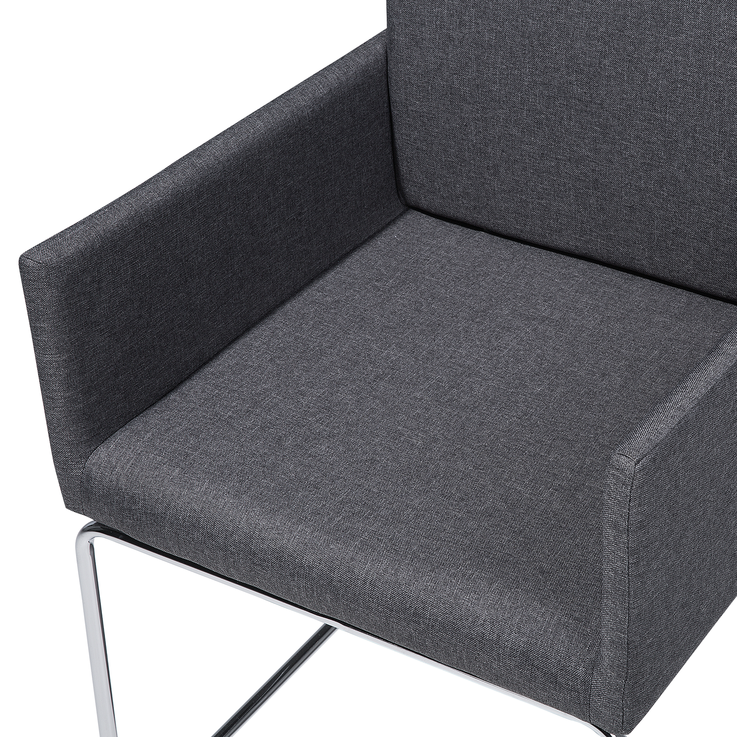 Esszimmerstuhl 2er Set Stoff Dunkelgrau GOMEZ