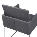 Esszimmerstuhl 2er Set Stoff Dunkelgrau GOMEZ