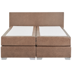 Boxspringbett Kunstleder PRESIDENT 180 x 200 cm Braun