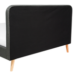 Bett mit Lattenrost Stoff RENNES 140 x 200 cm Dunkelgrau