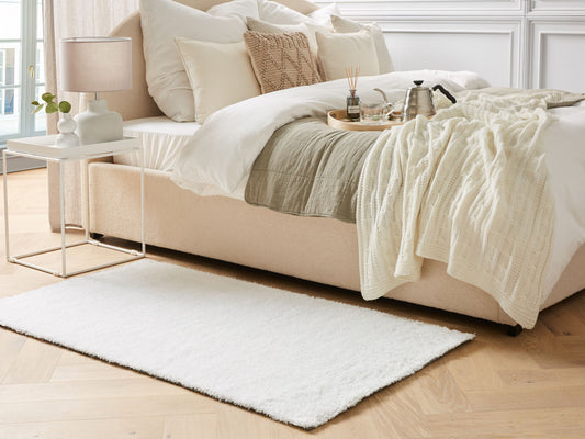 Teppich weiss 80 x 150 cm Shaggy DEMRE