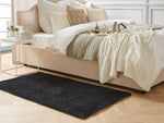 Teppich schwarz 80 x 150 cm Shaggy DEMRE