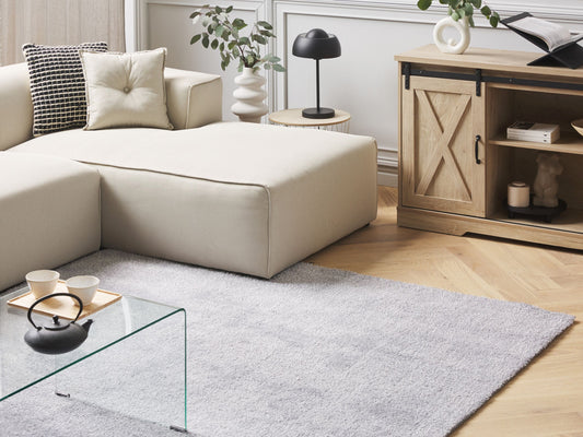 Teppich hellgrau 160 x 230 cm Shaggy DEMRE