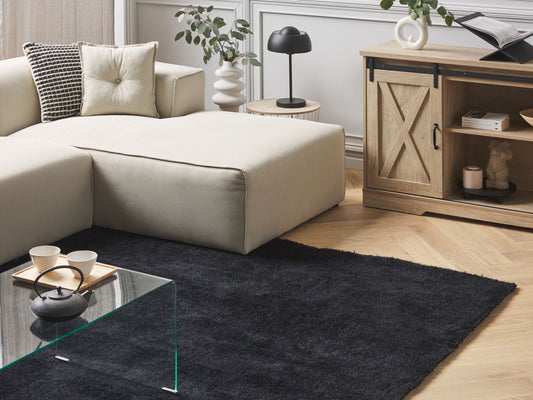 Teppich schwarz 160 x 230 cm Shaggy DEMRE
