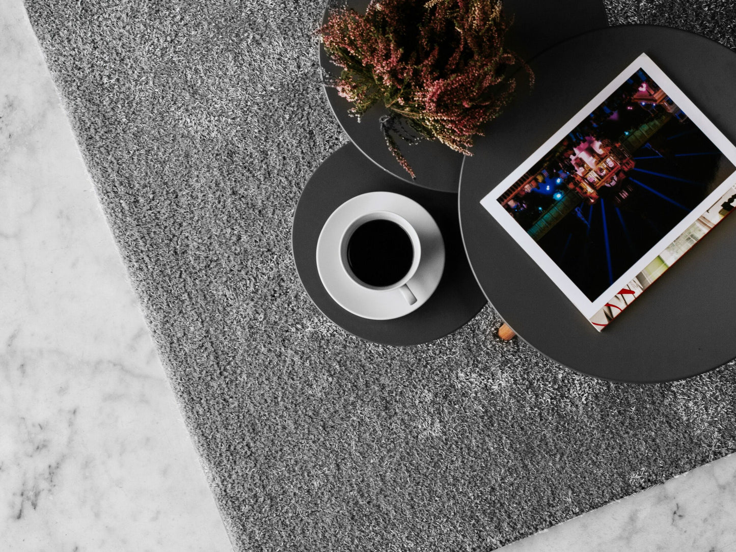 Teppich hellgrau 200 x 300 cm Shaggy DEMRE