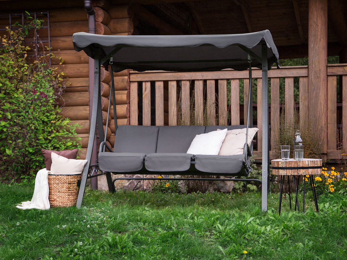Hollywoodschaukel GARBO Metall Dunkelgrau