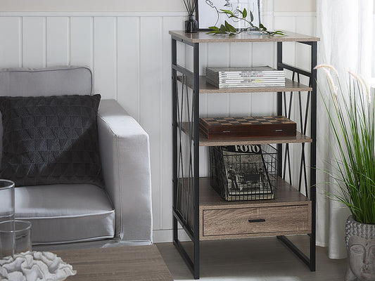 Bücherregal mit 3 Fächern KEENE 101 cm Taupe