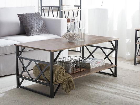 Couchtisch Holzoptik taupe rechteckig BOLTON