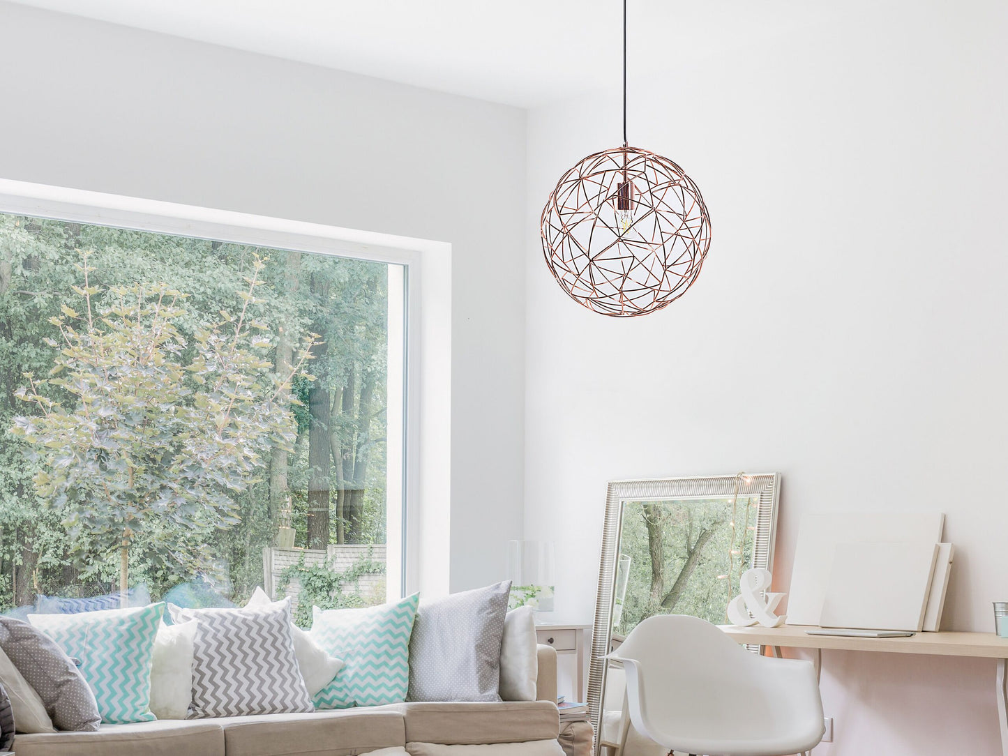 Hängelampe kupfer Kugelform LEMME