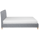 Bett mit Lattenrost Stoff SENNEZ 160 x 200 cm Hellgrau