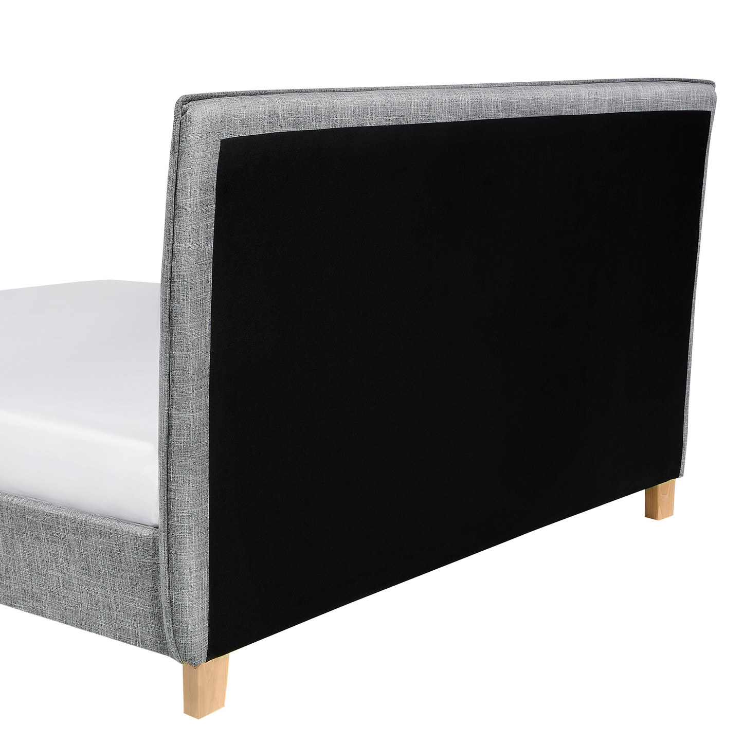 Bett mit Lattenrost Stoff SENNEZ 160 x 200 cm Hellgrau