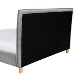 Bett mit Lattenrost Stoff SENNEZ 160 x 200 cm Hellgrau