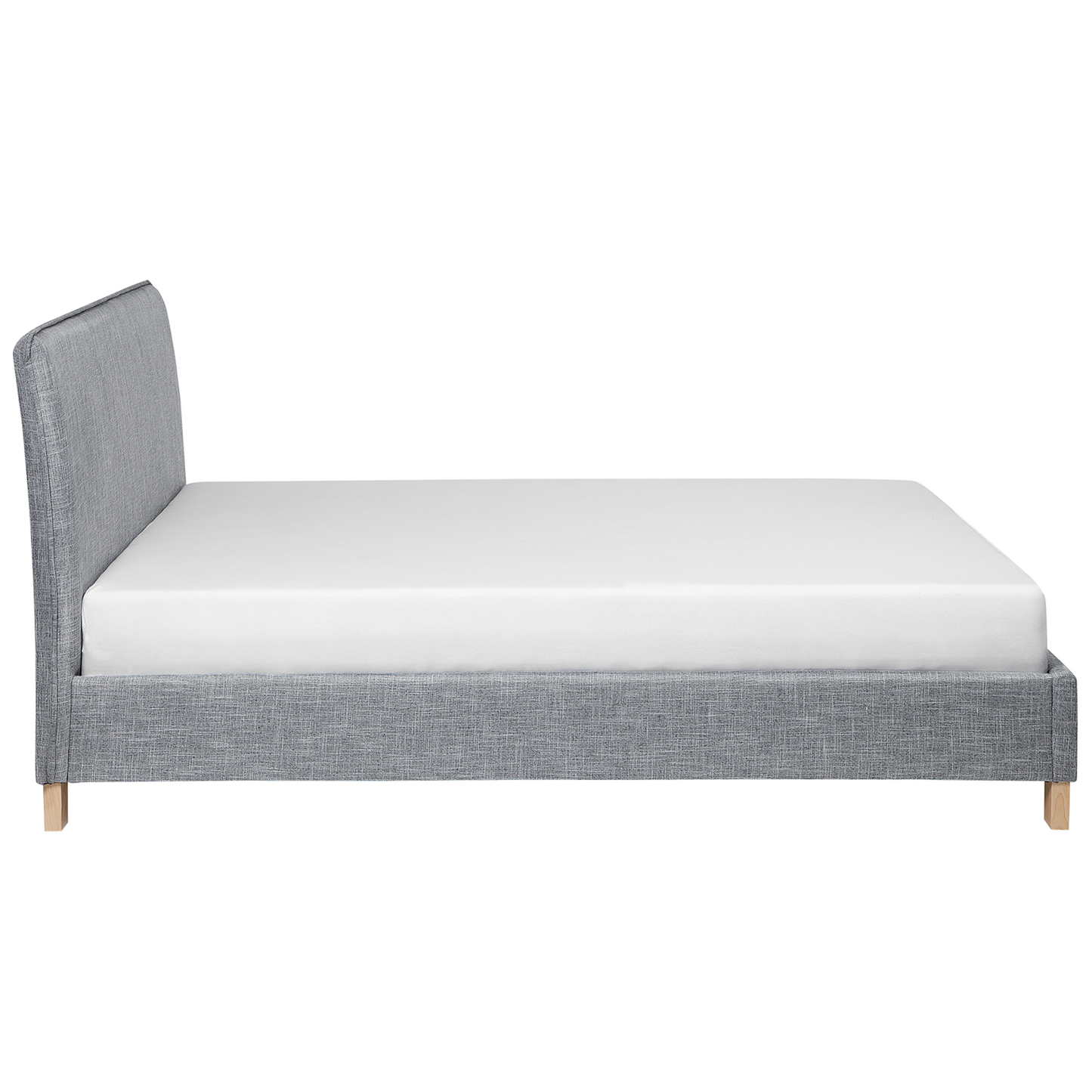Polsterbett Leinenoptik grau Lattenrost 180 x 200 cm SENNEZ