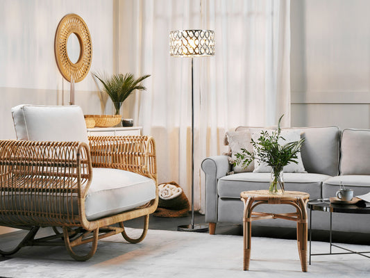 Stehlampe TENNA Kristall Silber