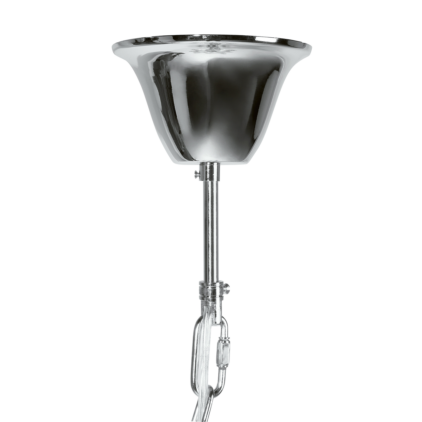 Kronleuchter Metall silber Wasserfall-Optik 6-flammig MUCONE