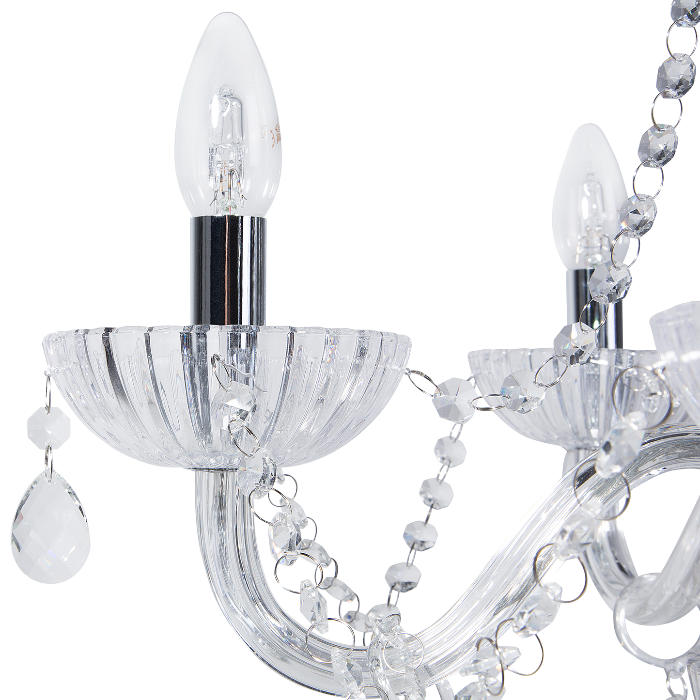 Kronleuchter LOCONE Kristall Silber