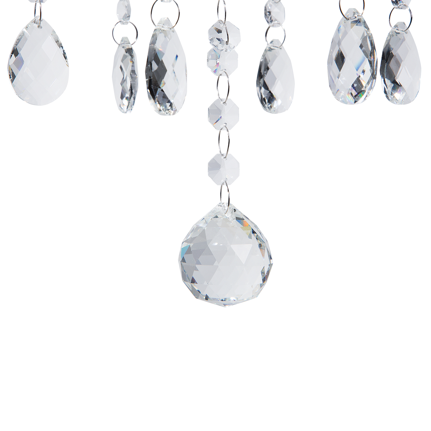 Kronleuchter LOCONE Kristall Silber