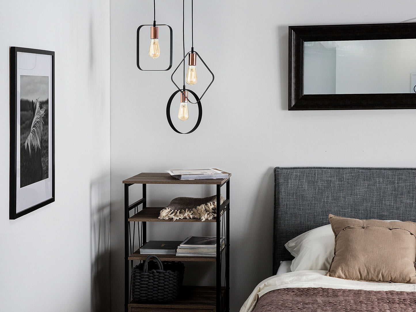 Hängelampe VOMANO Metall Schwarz