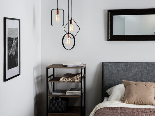 Hängelampe VOMANO Metall Schwarz