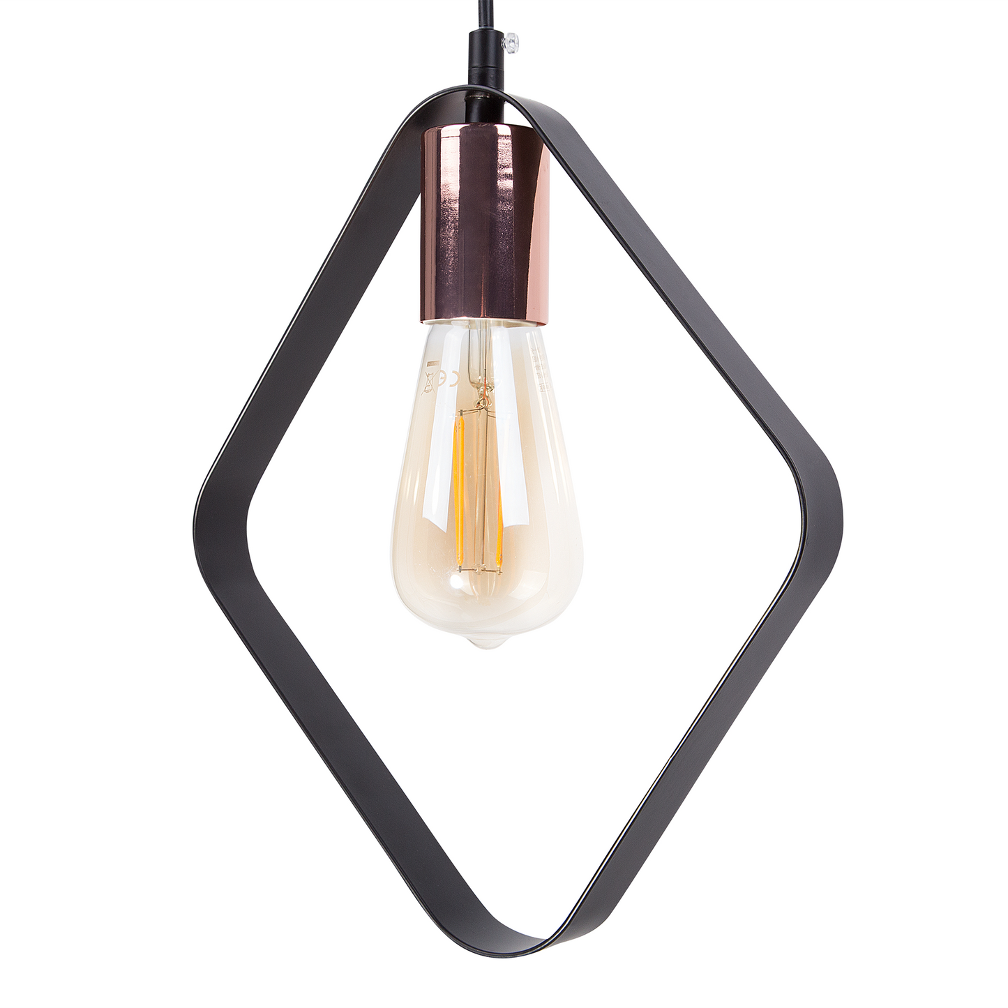 Hängelampe VOMANO Metall Schwarz