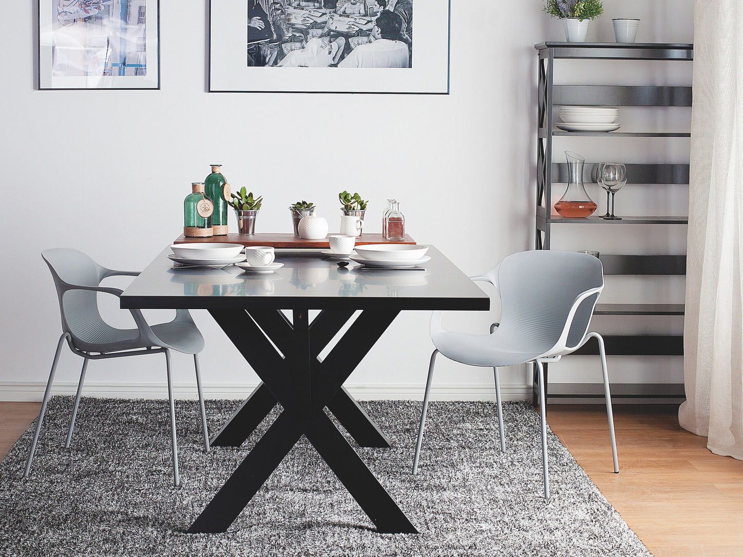 Esszimmerstuhl 2er Set ELBERT Hellgrau