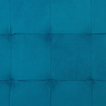 Aufbewahrungshocker MICHIGAN Samtstoff 72 cm 42 cm Seeblau