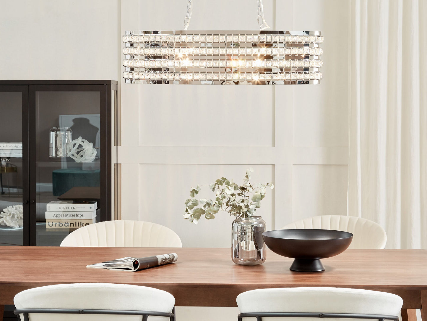 Hängelampe CAVONE Kristall Silber