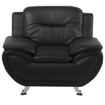 Sessel LEIRA Kunstleder Schwarz