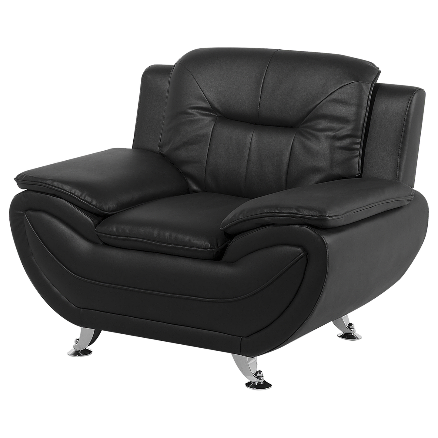 Sessel LEIRA Kunstleder Schwarz