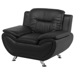 Sessel LEIRA Kunstleder Schwarz