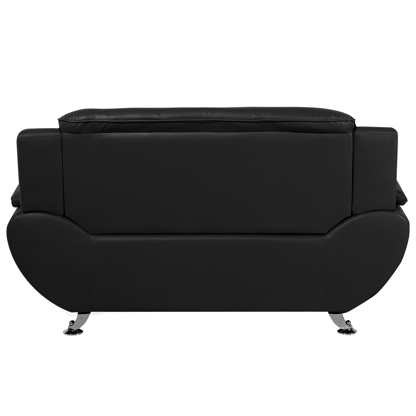 2-Sitzer Sofa Kunstleder schwarz LEIRA