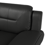 2-Sitzer Sofa Kunstleder schwarz LEIRA