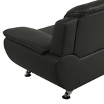 2-Sitzer Sofa Kunstleder schwarz LEIRA