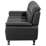 3-Sitzer Sofa Kunstleder schwarz LEIRA