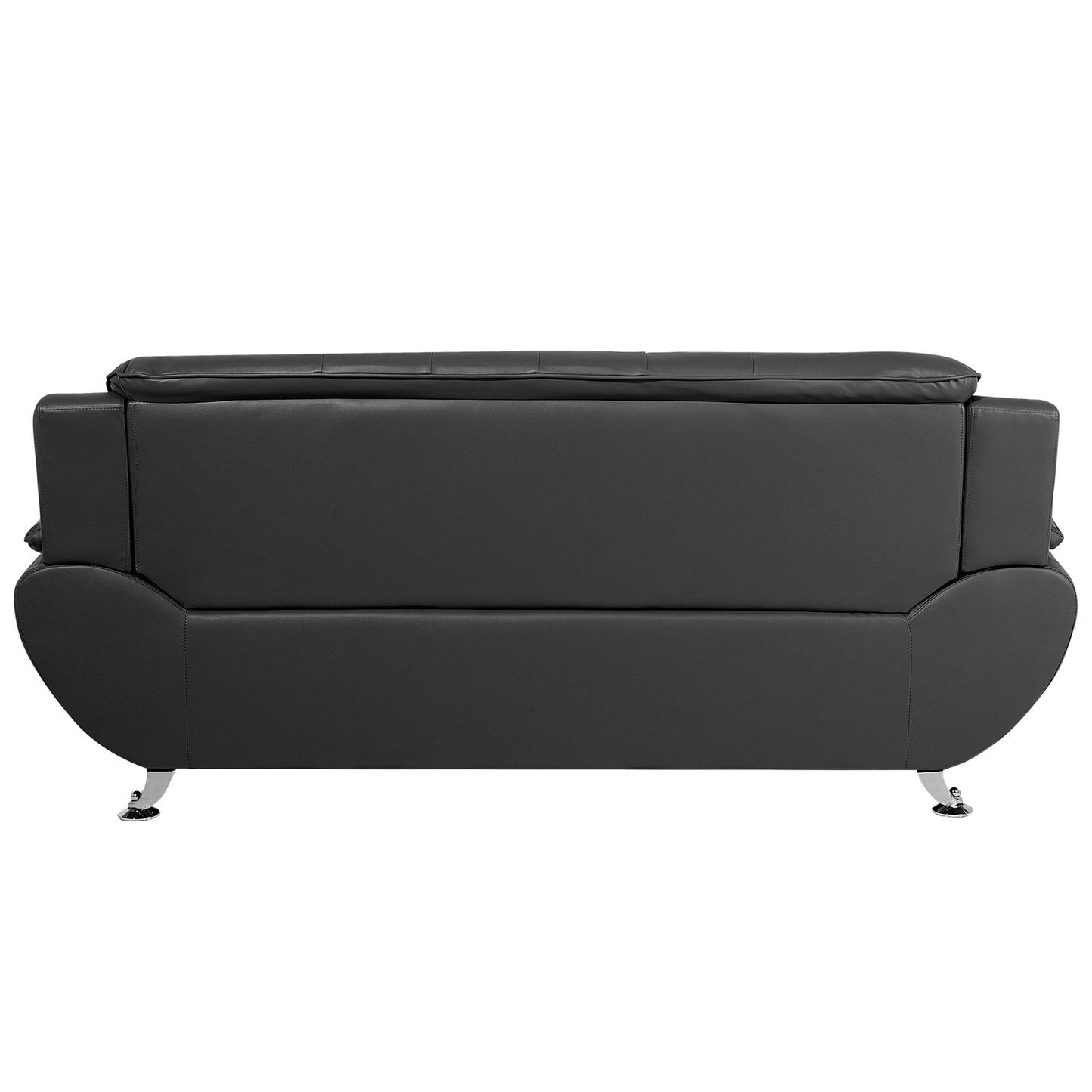 3-Sitzer Sofa Kunstleder schwarz LEIRA