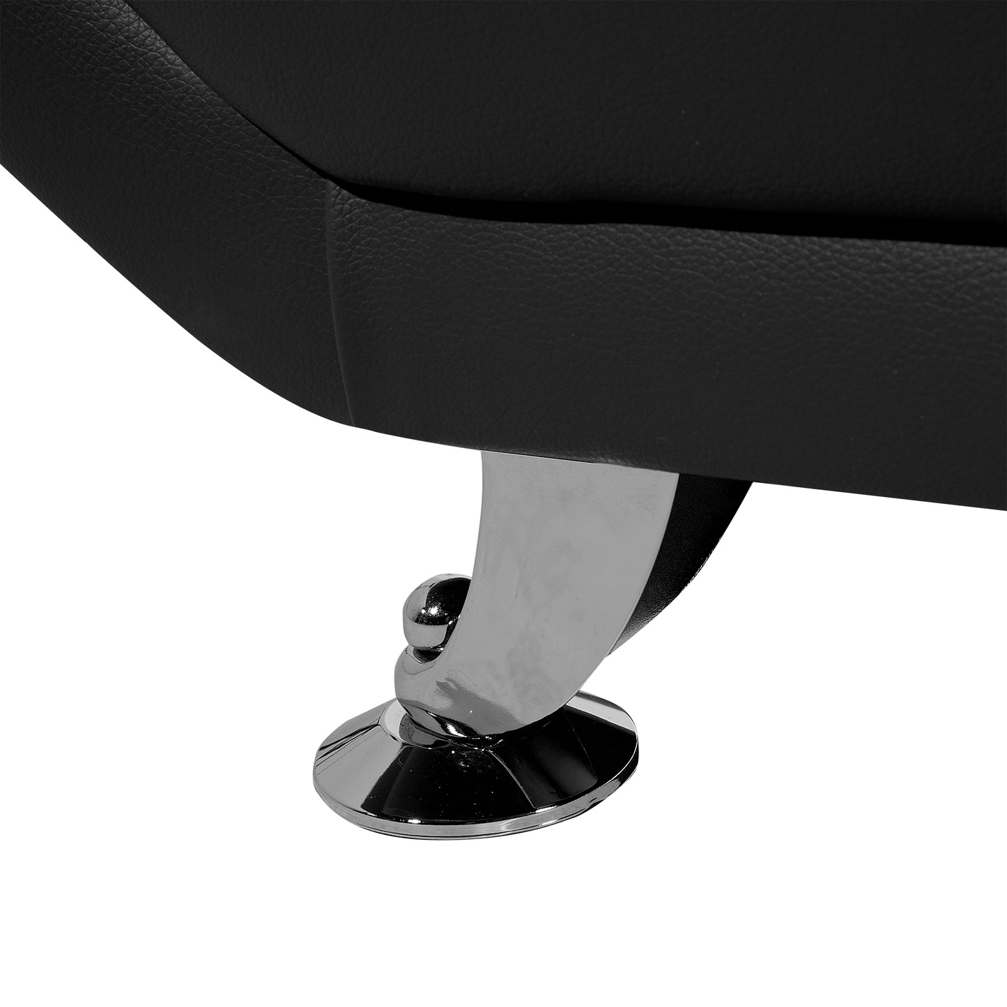 3-Sitzer Sofa Kunstleder schwarz LEIRA