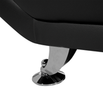 3-Sitzer Sofa Kunstleder schwarz LEIRA