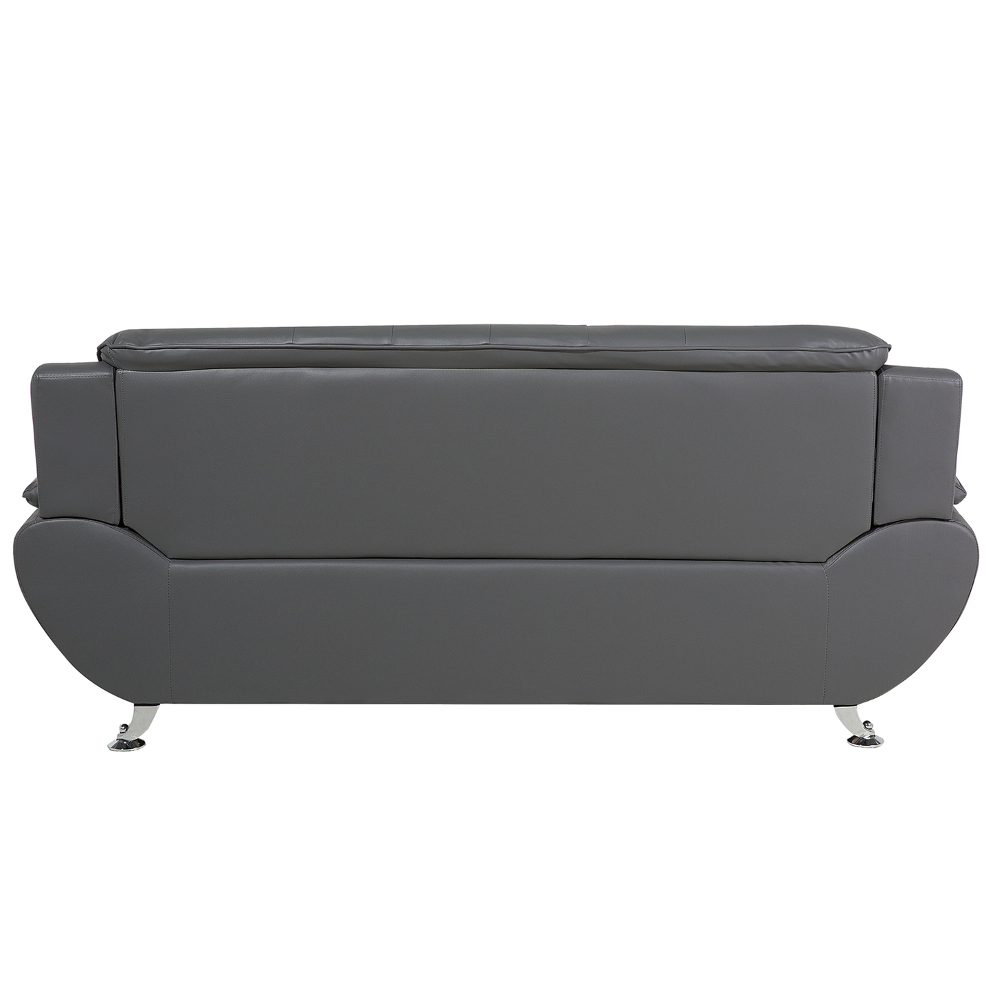 3-Sitzer Sofa Kunstleder grau LEIRA